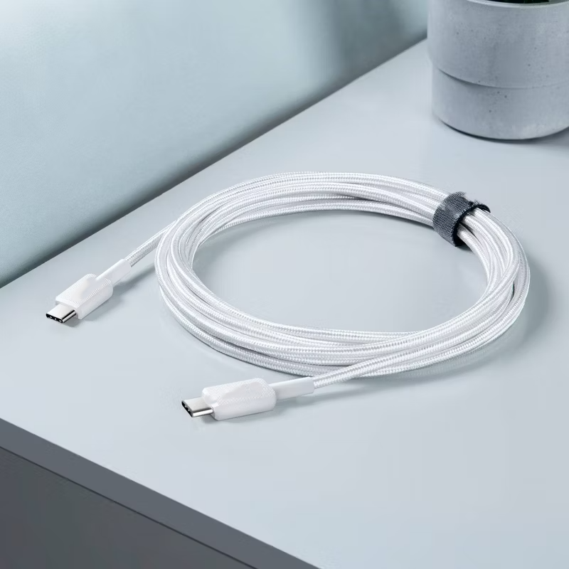 10ft 60W Braided USB-C to USB-C Fast Charging Cable