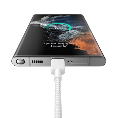 10ft 60W Braided USB-C to USB-C Fast Charging Cable